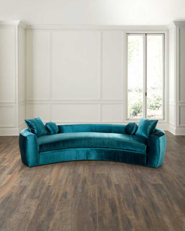 Carmen Peacock Sofa, 92"